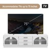 ORRD 68.9" Modern TV Stand for TVs up to 75", Entertainment Center with Arched Glass Doors & Adjustable Shelves - 4 of 4