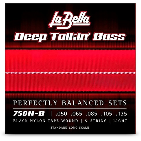 La Bella Deep Talkin' Bass Black Nylon Tape Wound 5 String Bass Strings - image 1 of 1