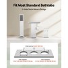 VEVOR Roman Tub Faucet, 3 Hole Waterfall Bathtub Faucet, Roman Bathtub Faucets Set with Shower Head & 1 Handle, Deck Mount Bath Tub Faucets Set,Silver - 4 of 4
