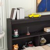 Full Size Floor Bed with L-shaped Bookcases and Sliding Doors - 4 of 4