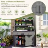65''H Garden Potting Bench Table, Fir Wood Workbench Table with Shelf and Drawers, Outdoor Storage Workstation for Patio Garden Garage Backyard - 2 of 4