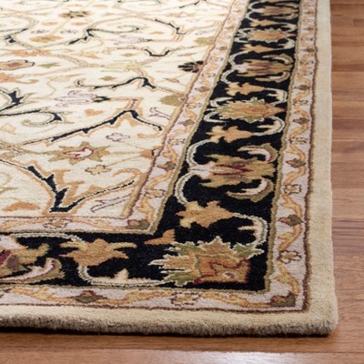 Heritage Ivory and Black Hand-Tufted Wool Area Rug