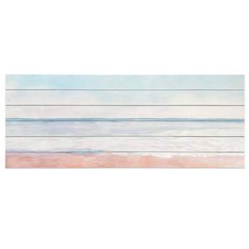 19" x 45" Abstract Ocean Print on Wood Art - Gallery 57