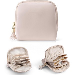 Small Travel Jewelry Case,Travel Gifts for Women,Jewelry Pouch Bags with Zipper,Jewelry Organizer Storage Bag - 1 of 4