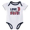 MLB Boston Red Sox Infant Girls' 3pk White Bodysuit - 2 of 4