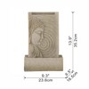 NAYSAYE Fountain Indoor Outdoor Figurine Water Feature High Sandstone Design for Garden Patio Lawn, Beige, 6.5"*13.9"*28.6" - 3 of 4