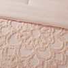 Vynxaria Tufted Cotton Chenille Medallion Comforter Set - Grey King/Cal King, Shabby Chic Style - 4 of 4