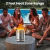 R.W.FLAME Tabletop Fire Pit with Stand, Stainless Steel Table Top Stove, Low Smoke Mini Round Fire Pit Bowl Smokeless Firepit Outdoor - 3 of 4