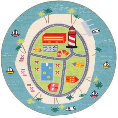Kids Playhouse KPH202 Power Loomed Machine Washable Slip Resistant Rugs - Safavieh Kids