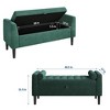 46.5" Storage Bench Ottoman - Upholstered End of Bed Bench with Button-Tufted Design for Bedroom, Entryway - 2 of 4
