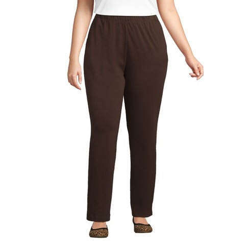 Lands' End Women's Sport Knit High Rise Elastic Waist Pants