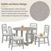 Whisen 5-Piece Retro Dining Set with Round Table Top and 4 Upholstered Chairs - 4 of 4