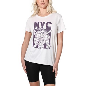 Women's T-Shirtnage Mutant Ninja Turtles NYC Loose T-Shirt - 1 of 4