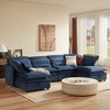 124" U-Shaped Modular Sectional Sofa with Storage and Double-Layer Cushions, Freely Combinable 6-Seater Convertible to Sofa Bed - 2 of 4