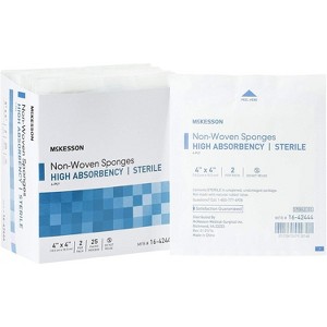Mckesson 16-4224 Non Woven Sponges Sterile 4-Ply 2 in x 2 in - (Box of 100) - 1 of 3