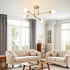 POWLIG Mid Century Modern Chandelier - Flush Mount Sputnik Ceiling Light for Dining Room, Bedroom, Kitchen - 2 of 4