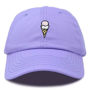 Dalix Double Scoop Ice Cream Embroidered Mens Cotton Dad Hat Baseball Cap - 1 of 4