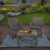 5x7 Geometric Hand Woven Indoor/Outdoor Rug Navy Blue - National Tree Company - 2 of 3