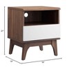Modway Envision Mid-Century Modern, Nightstand, Walnut White - 3 of 4