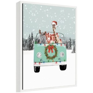 Kate & Laurel All Things Decor Sylvie Framed Canvas Let it Snow 1 by Lulia Emelianteva July Art Print - 1 of 4