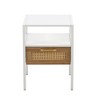NicBex 15.75" Rattan Nightstand with Drawer Modern End Table with Metal Legs Beside Table for Bedroom, Living Room, Study - 2 of 4