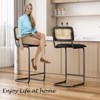 FURNIinspire Dining Chair, Counter Height Bar Stools Set of 2, Bar Stools without Arms for Kitchen Islands, Black, 18.9"*17.7"*42.5" - 3 of 4