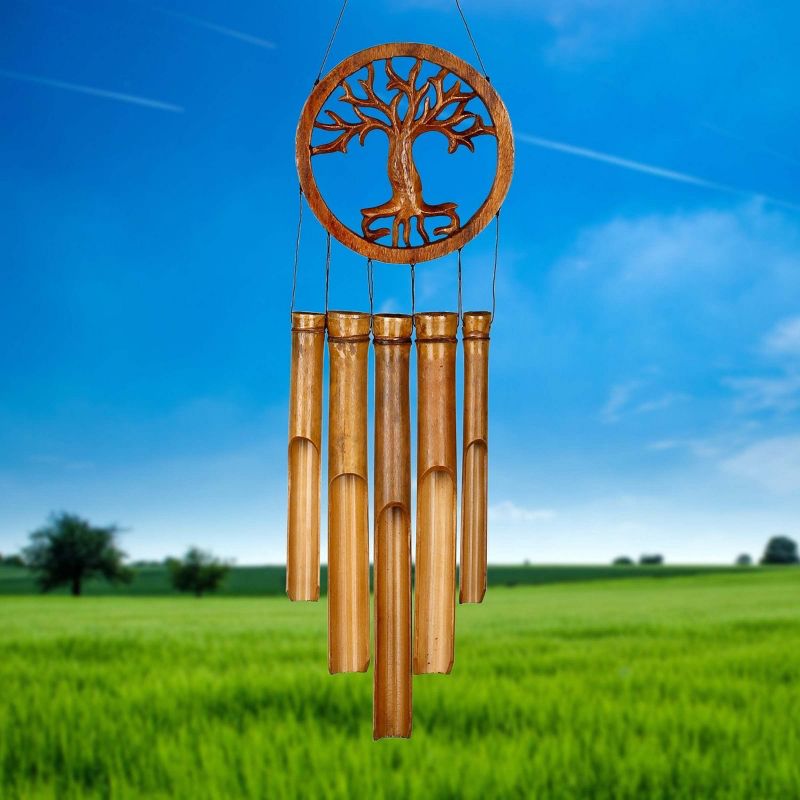 Woodstock Windchimes Tree of Life Bamboo Chime, Wind Chimes For Outside, Wind Chimes For Garden, Patio, and Outdoor Décor, 26"L, 2 of 7