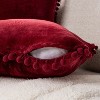 PAVILIA Set of 2 Pom Pom Throw Pillow Covers, Decorative Pompom Fringe Square Cushion Cases for Couch Sofa Bed - 4 of 4