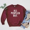 Simply Sage Market Women's Graphic Sweatshirt All Peopled Out Cursive - 2 of 4