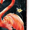 HomeRoots 36" Black Coral And Green Solid Wood Flamingo Porch Sign - 4 of 4