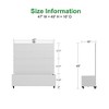 PexFix 47 in. H x 47 in. W White Metal Rectangle Wall Planter Box with Trellis for Climbing Plants - 4 of 4