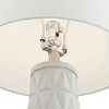 360 Lighting Triangles 28 1/2" Tall Geometric Mid Century Modern End Table Lamp Gray Cement Single White Shade Living Room Bedroom Bedside Nightstand - 3 of 3
