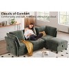 97" Modular Sectional Sofa, L-Shaped Modular Couch with Storage, 4-Seater Comfy Cloud Couch with Movable Ottoman, Deep Seat, Modern Sectional Couches - 3 of 4