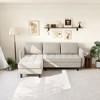L Shaped Sectional Sofa with Storage Chaise, Comfy Deep Seat Couch with Plush Backrest Pillows, Modern Comfortable Chenille Sofa for Living Room - 2 of 4