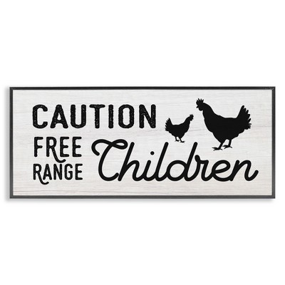 Stupell Industries Caution Free Range Children, 30" x 13"