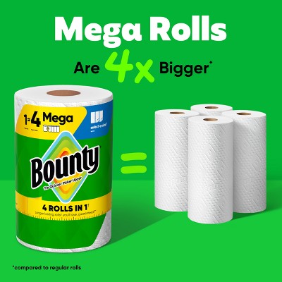 Bounty Select-A-Size Paper Towels - 6 Mega XL Rolls - 2-Ply - 185 Sheets