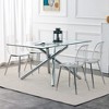 Lyngins Dining Chairs Set of 4/6,Modern Armless Plastic Chairs with Metal Legs for Living Room,Kitchen,Meeting Room - 2 of 4