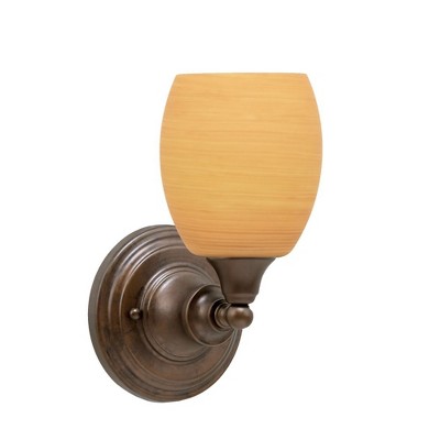 Toltec Lighting Any 1 - Light Sconce in  Bronze with 5" Cayenne Linen Shade