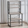 VASAGLE Coffee Bar, Bakers Rack for Kitchen with Storage, 6-Tier Kitchen Shelves with 6 Hooks, Microwave Stand, Industrial - 2 of 3