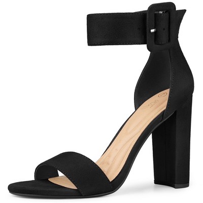 Perphy Women's Open Toe Ankle Strap Block Heel Sandals