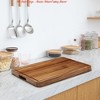 Heavy Duty 20" Acacia Wood Cutting Boards for Kitchen, Extra Large Wood Cutting Board w/ Deep Juice Groove and Side Handle - 3 of 4