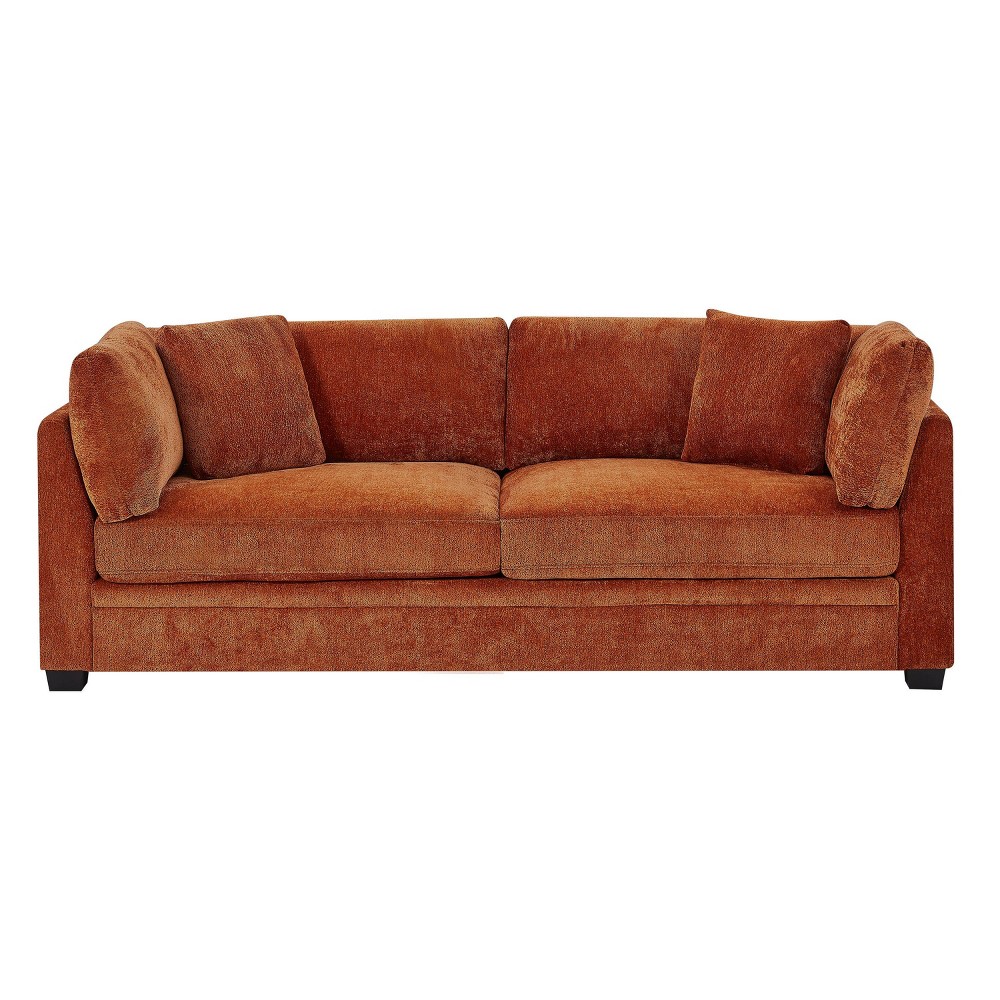Christopher Knight Home 83.5" Chenille 3-Seat Flared Arms Sofa Caramel