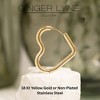 Heart Hoop Earrings for Women by Ginger Lyne Gold Stainless Steel Lightweight Classic Everyday Style - 3 of 4
