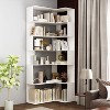 Famapy Bookshelf Wood Bookcase Free Standing Room  Display Storage White - 4 of 4