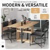 Whisen Modern 5-Piece Extendable Dining Table Set, Foldable Square Table with Leather Upholstered Chairs - 2 of 4