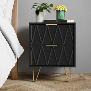 Hommoo 2 Drawers Nightstand - 1 of 4
