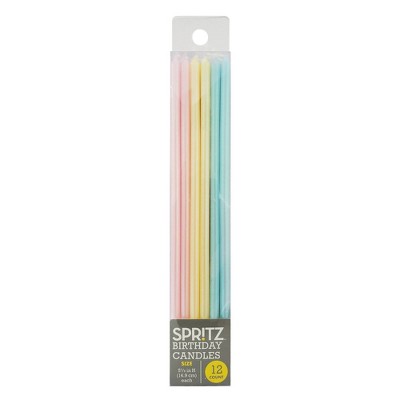 12pk Iridescent Birthday Cake Candles - Spritz&#8482;