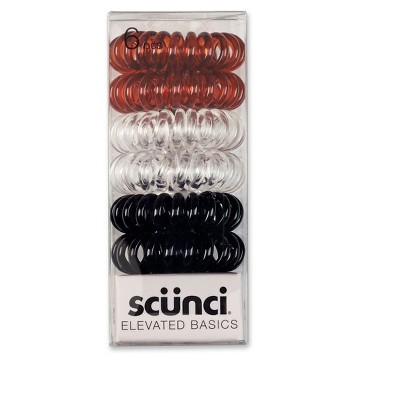scunci 3 Classic Color Spiral Twisters - 6pk