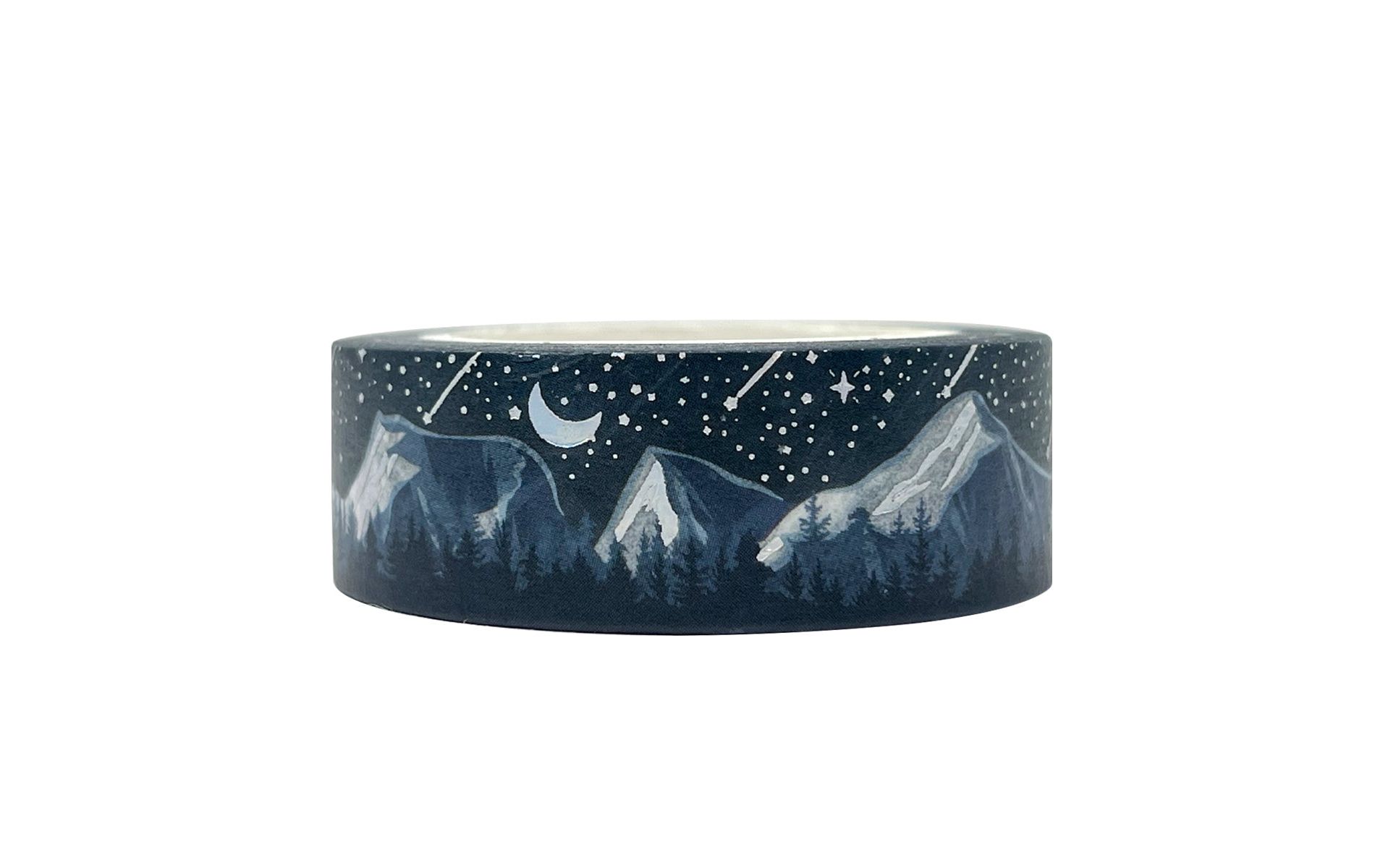 Wrapables Gold and Silver Foil Washi Masking Tape, Meteor Shower, 15mm x 10M
