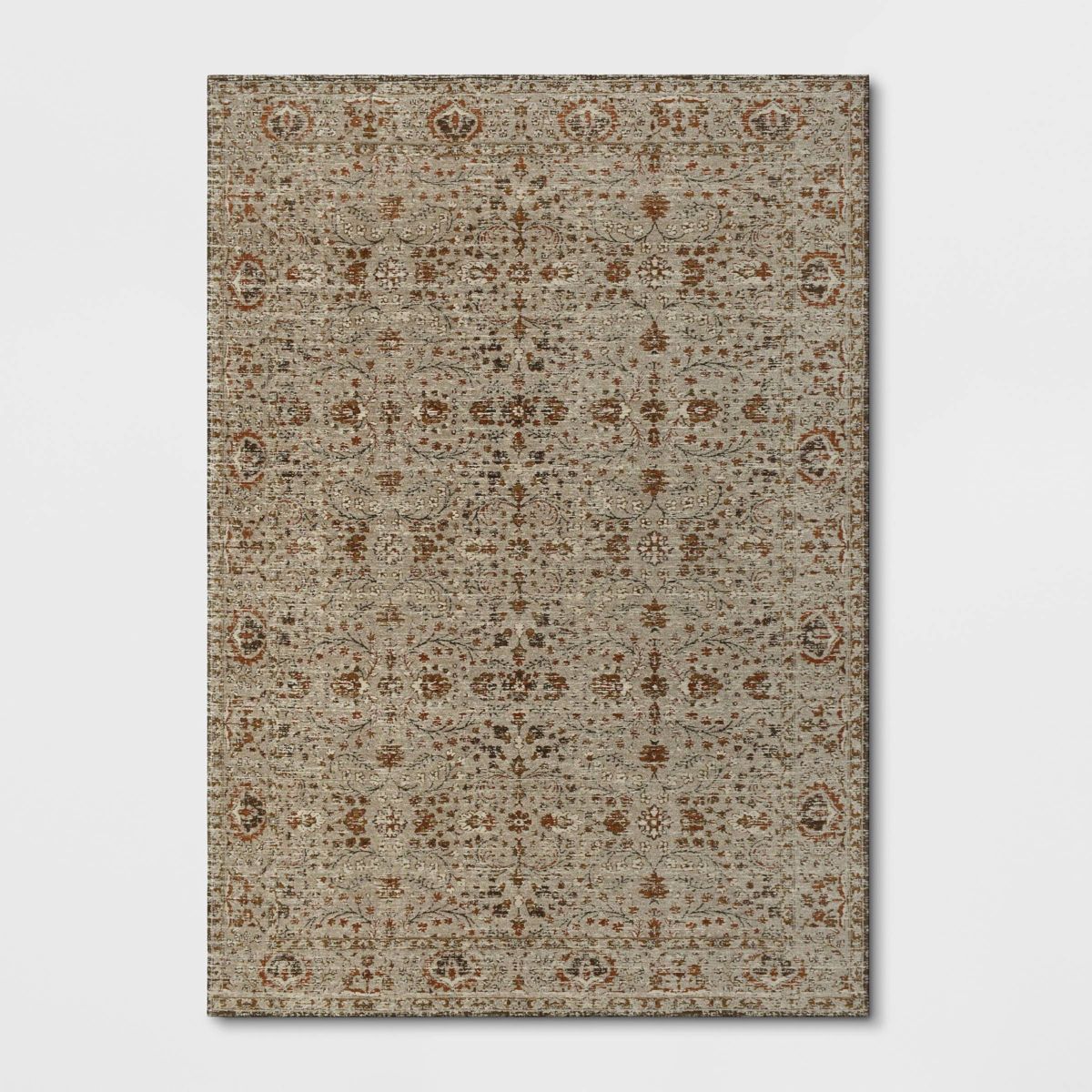Oakton Jacquard Chenille Area Rug Rust - Threshold™